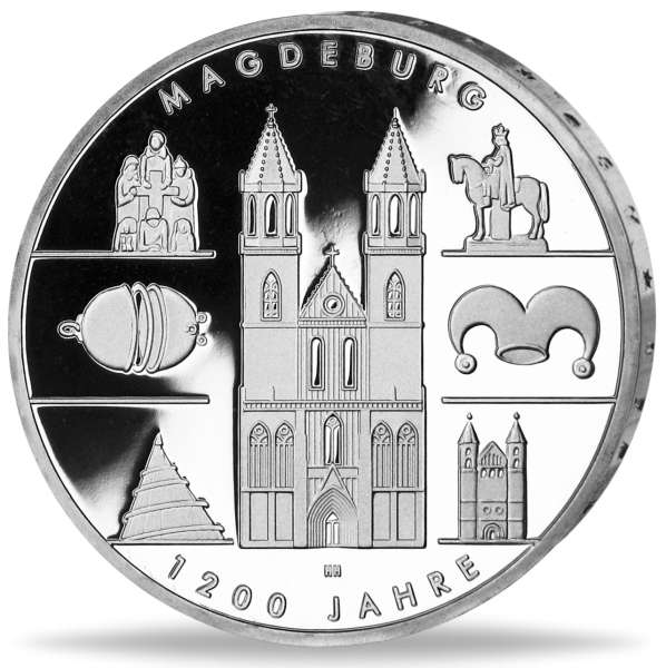 10 Euro 1200 Jahre Magdeburg - Vorderseite Münze