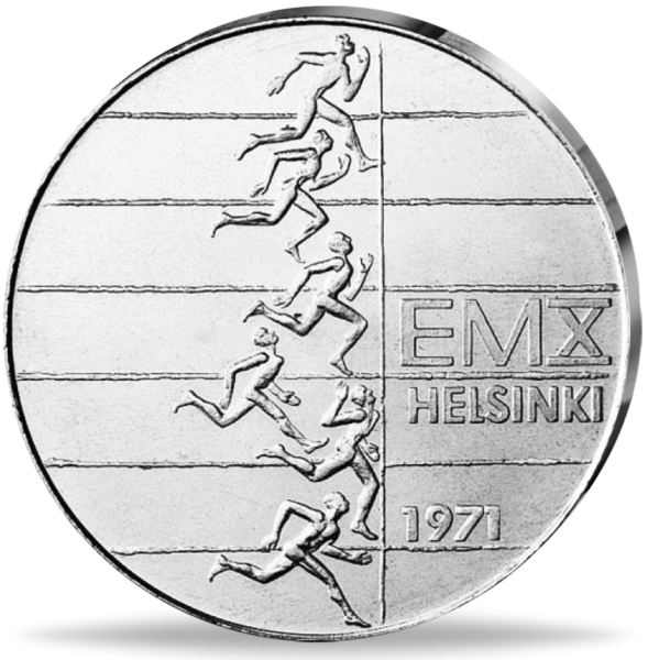 10 Markka Leichtathletik-Europameisterschaft Helsinki - Münze Vorderseite