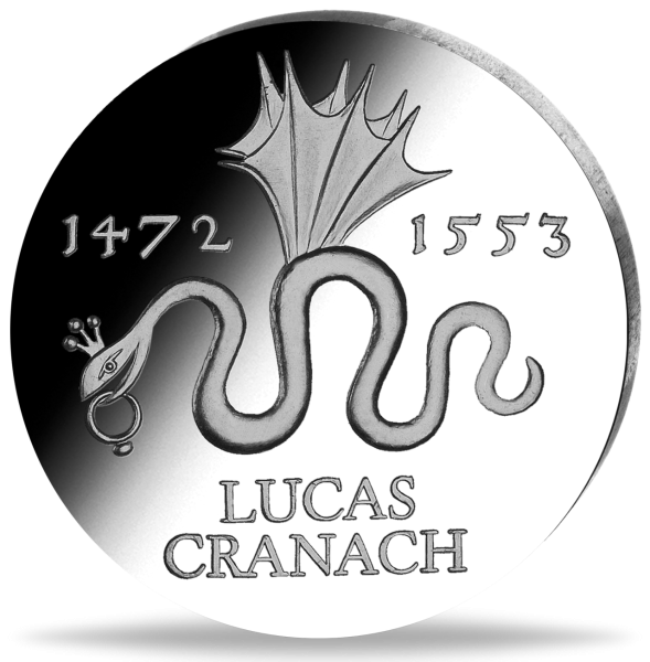 20 Mark Lucas Cranach Alu Abschlag - Vorderseite Münze