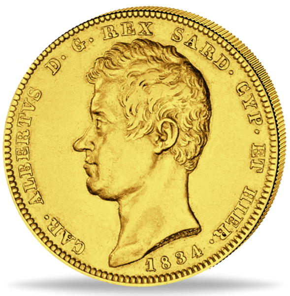 100 Lire Carl Albertus - Münze Vorderseite
