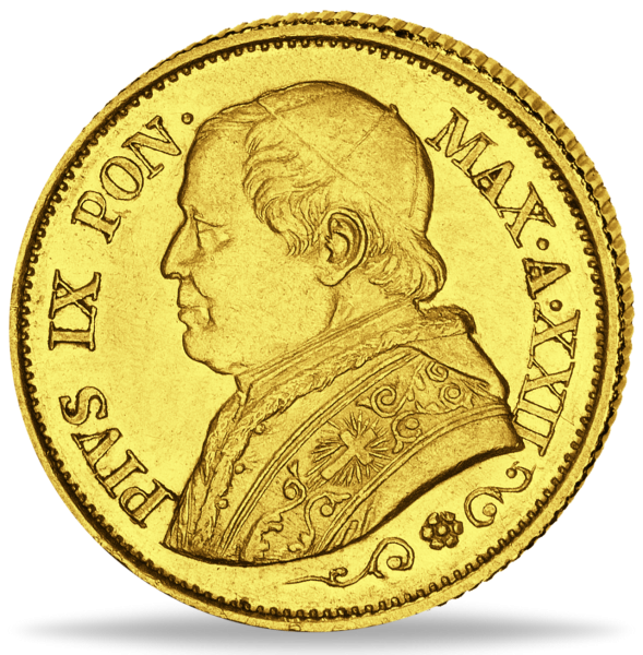 10 Lire Pius IX - Vorderseite Münze