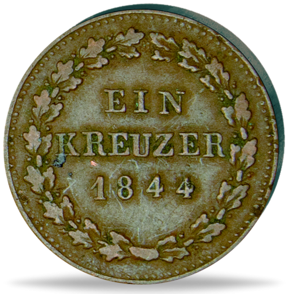 1 Kreuzer Nassau Herzog Adolph 1830-1856 - Münze Vorderseite