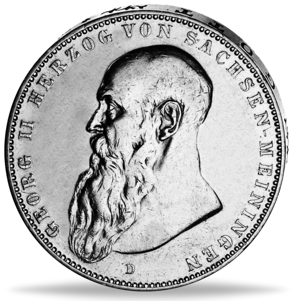 5 Mark Sachsen-Meiningen Georg II. - Vorderseite Münze