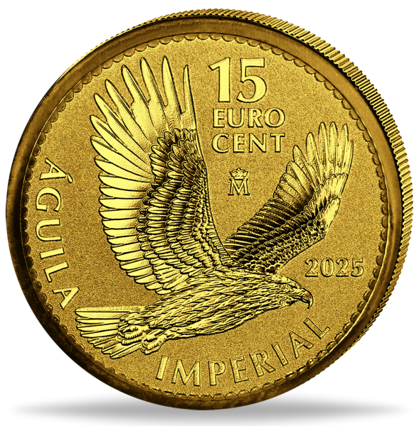 Spanien, 15 Cent Kaiseradler, 2025, 1/10 oz Gold, Reverse Proof - Münze VS