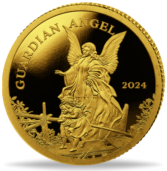 Dollar 2024, Guardian Angel, Polierte Platte - Gold - Münze Vorderseite