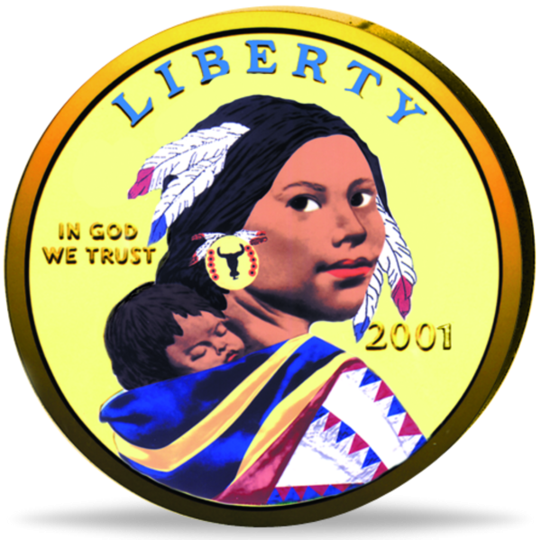 1 US-$ „Sacagawea - Seminolen“ - Münze Vorderseite
