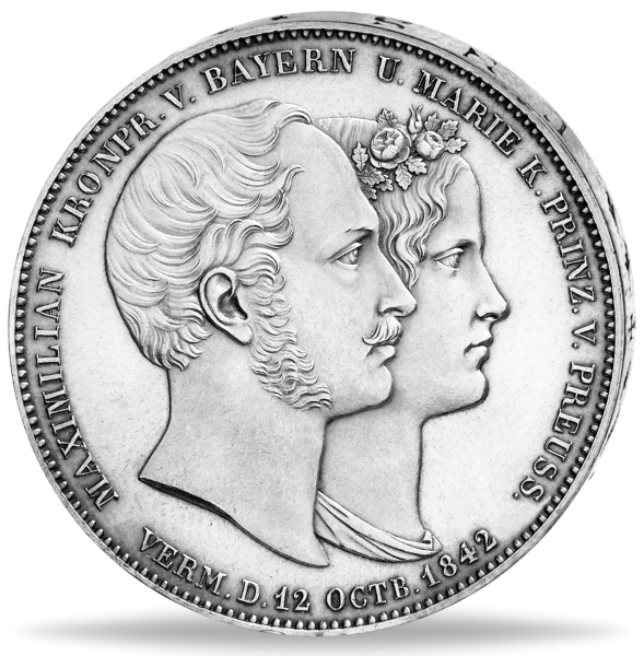 Taler Vermählung 12.10.1842 - Münze Rückseite