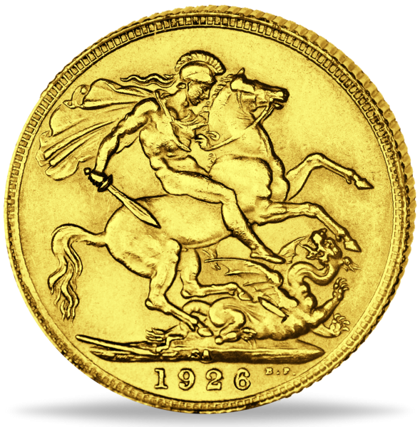 Südafrika, 1 Sovereign 1926, König George V. - Münze Vorderseite