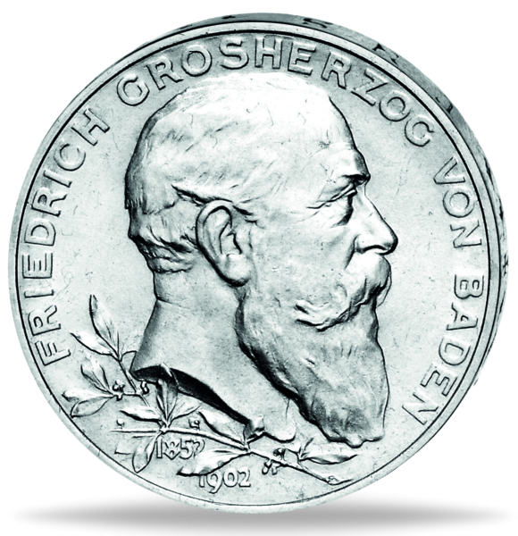 5 Mark „Friedrich I. - Regierungsjubiläum“ (Jaeger 31) - Münze Vorderseite