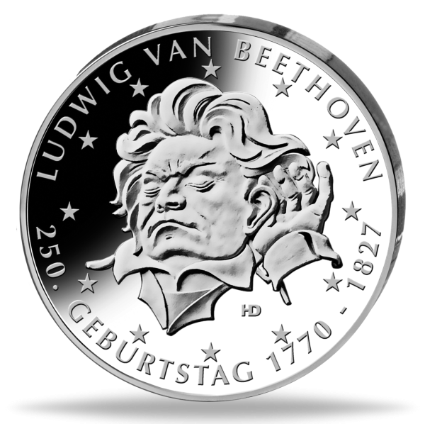 20 Euro Beethoven - Münze Vorderseite