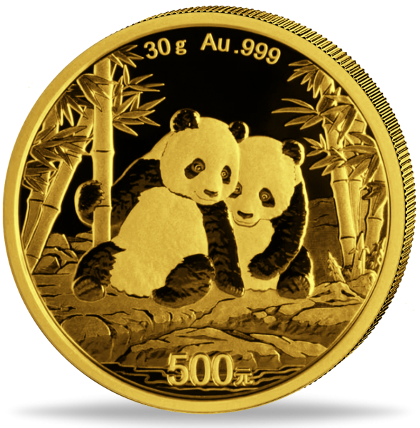 China, 500 Yuan 'Panda', 30 Gramm Gold 2026 - Münze Vorderseite