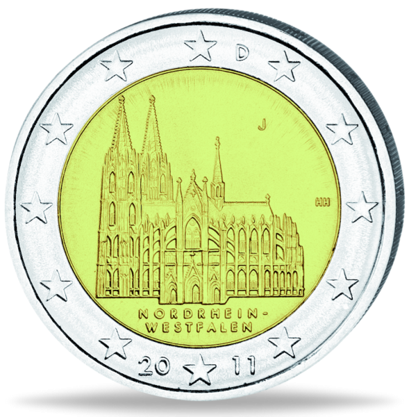 2 Euro Kölner Dom - Münze Vorderseite