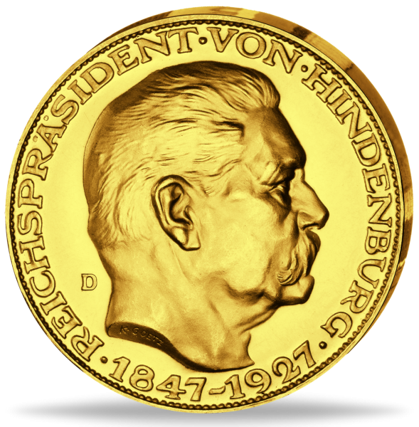 Reichspräsident von Hindenburg - Vorderseite Münze