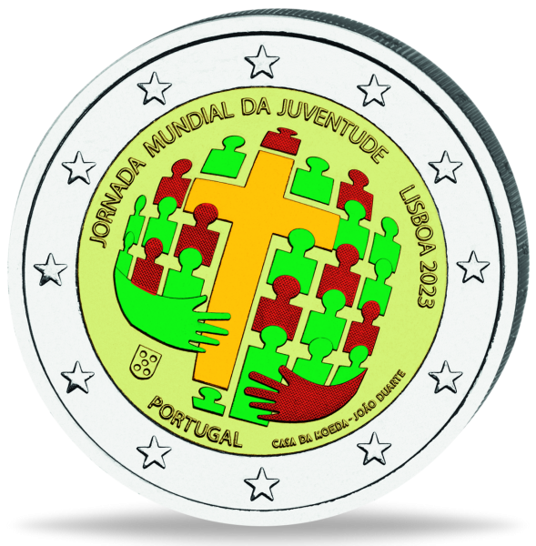 2 E Weltjugendtag Lissabon Far - Münze Vorderseite