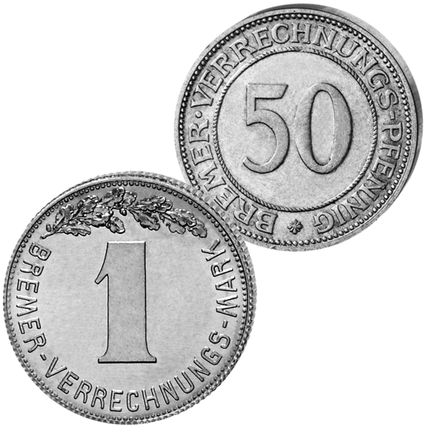 Satz Notgeld Bremen - Satzbild