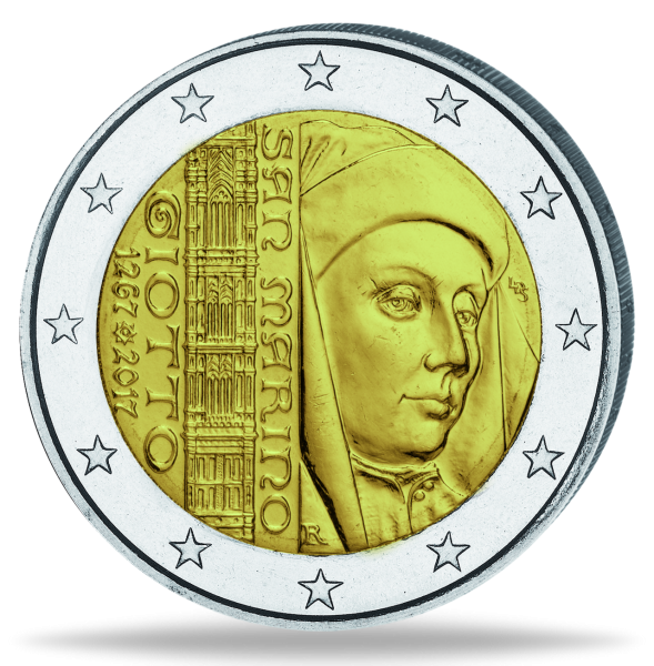 2 Euro Giotto di Bondone - Münze Vorderseite