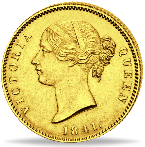 1 Mohur 1841 Löwe/Palme, Kaiserin Victoria - Münze Vorderseite