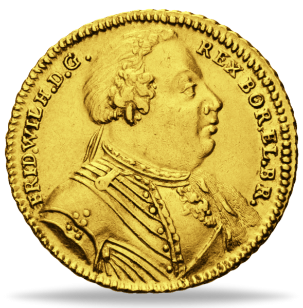 1/2 Wilhelms dor 1739 EGN Berlin, König Friedrich Wilhelm I - Münze Vorderseite