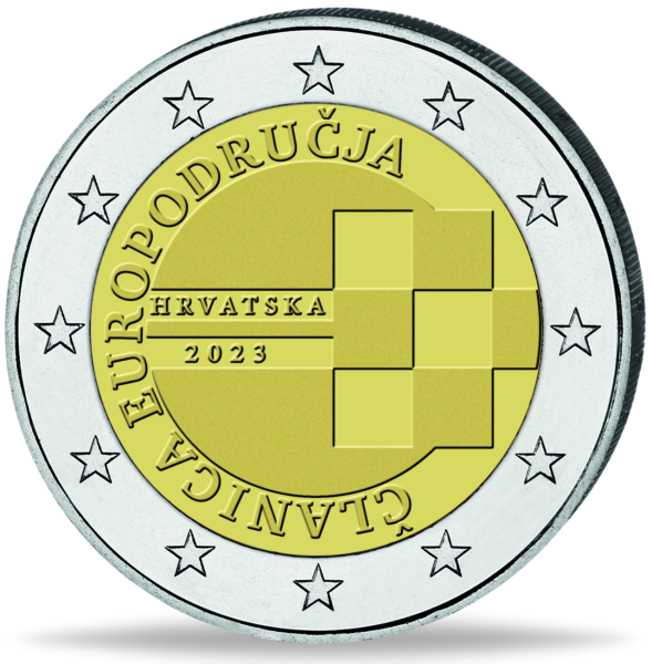 2 E Euro-Einführung - Münze Vorderseite