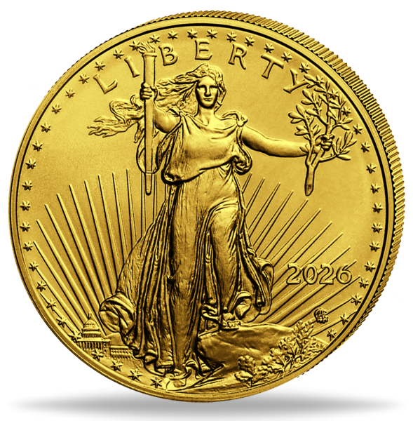 5 Dollar Eagle 1/10 Unze Gold - Münze Vorderseite