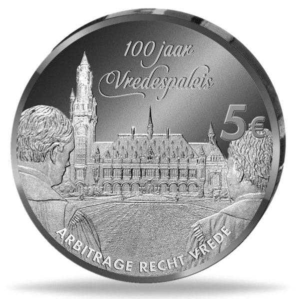 5 Euro 100 Jahre Friedenspalast - Vorderseite Münze