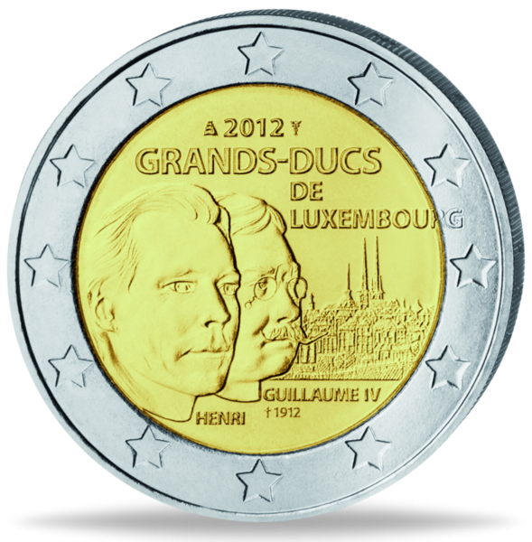 2 Euro 100 Todestag Guillaume IV - Münze Vorderseite