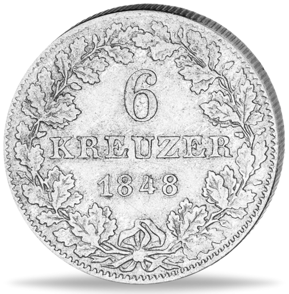 6 Kreuzer Frankfurt - Vorderseite Münze
