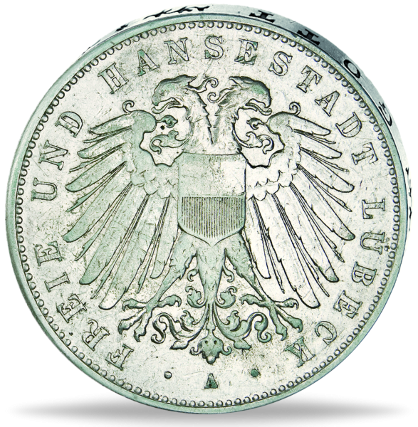5 Mark Lübecker Stadtwappen Jaeger - Vorderseite Münze