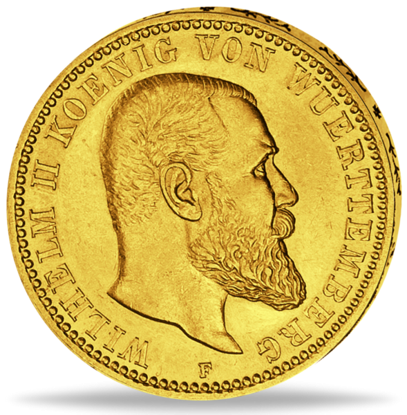 10 Mark Wilhelm II. - Vorderseite historische Münze