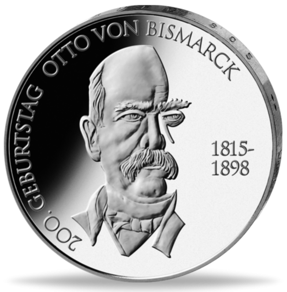 10 Euro Otto von Bismarck - Münze Vorderseite
