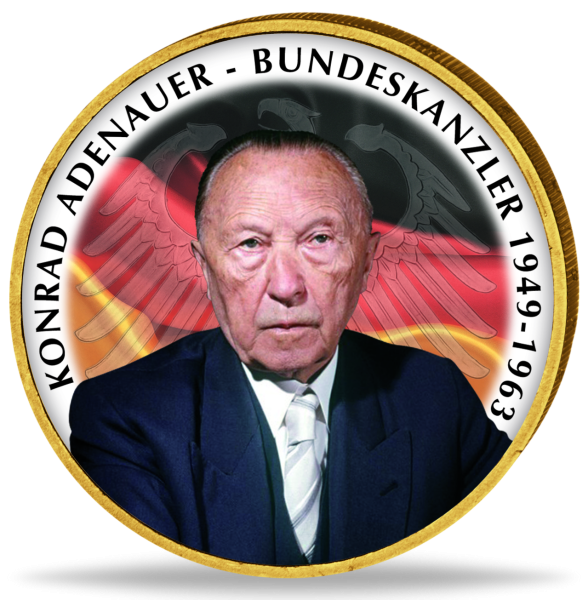 2 Euro Konrad Adenauer - Münze Vorderseite