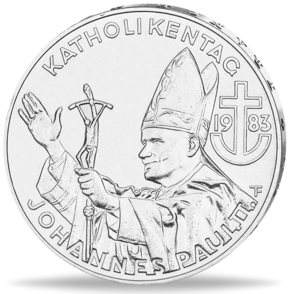 Österreich, 500 Oes Papstbesuch 1983 - Silber - Münze Vorderseite