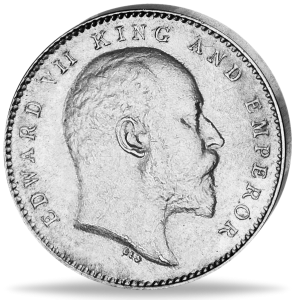 2 Annas Edward VII - Vorderseite Münze