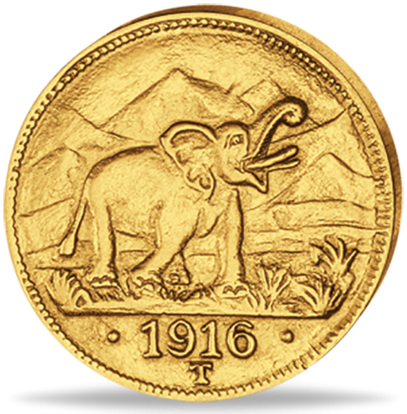 eutsch-Ostafrika, 15 Rupien 1916 Elefant (Jaeger 728a) - Vorderseite