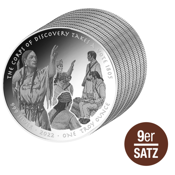 9x1 Dollar Native American Silver - Satzbild