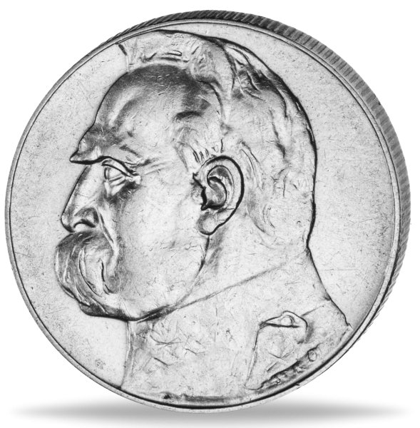5 Zlotych Józef Pilsudski Vorderseite der Münze_VS