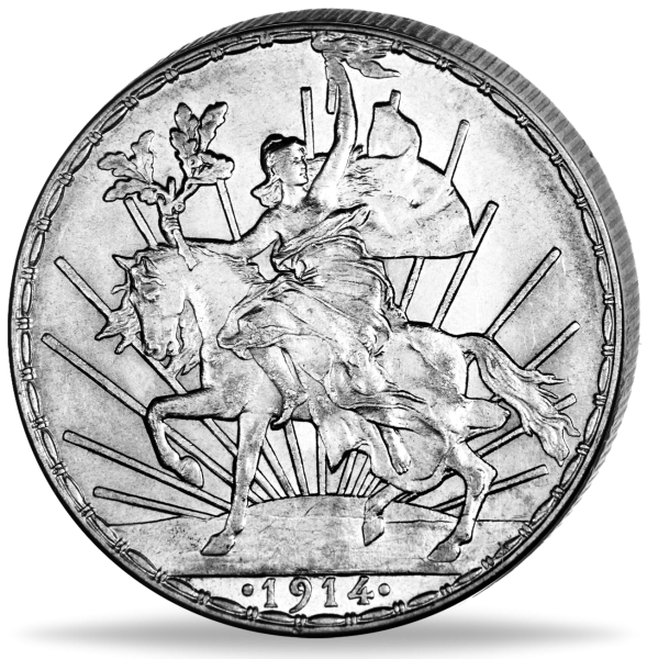 Mexico, 1 Peso 1910-1914, Reitende Liberty - Münze Vorderseite