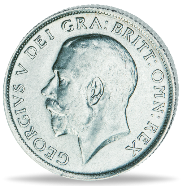 1 Shilling Georg V - Vorderseite Münze