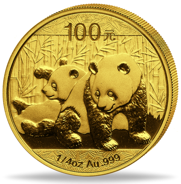 100 Yuan Panda 1/4 Unze Gold 2010 - Münze Vorderseite