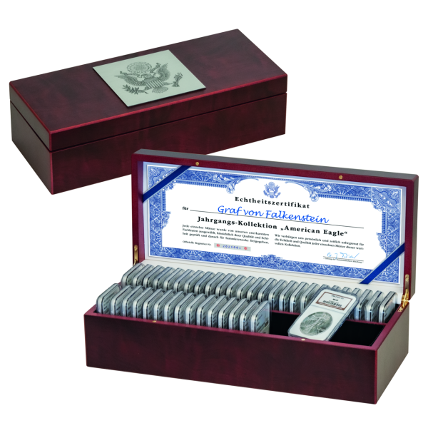 USA, Jahrgangs-Kollektion Eagle, 41x 1 $ 1986-2025 - Satzbild