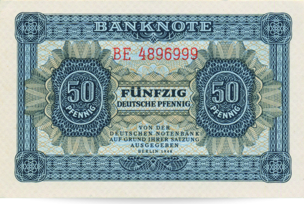 Banknote DDR 50 Pfennig 1948 - Vorderseite