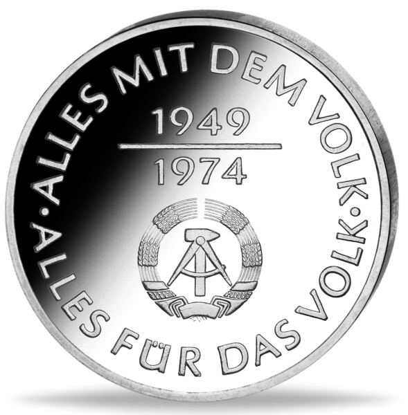 10 Mark 25 Jahre DDR - Vorderseite Münze