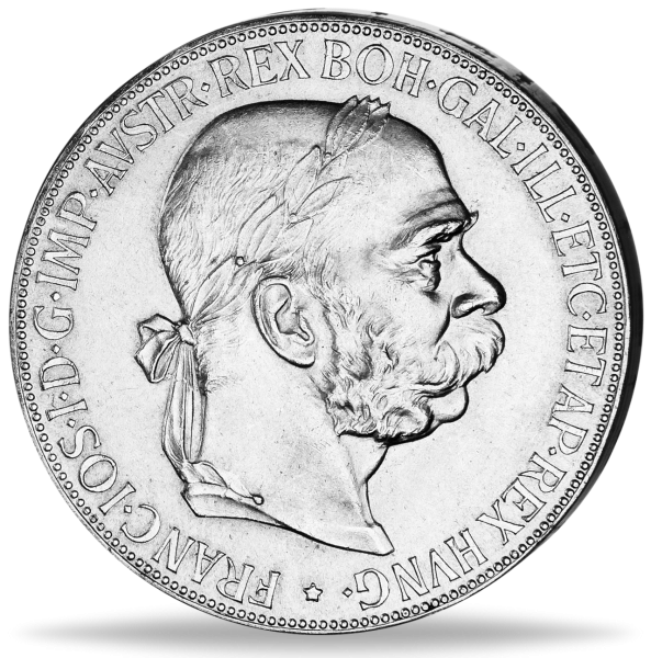 5 Kronen  Franz Joseph Kranz - Vorderseite Münze