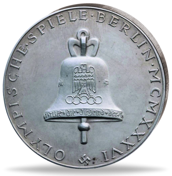 Drittes Reich, Silber-Gedenkprägung 1939, Olympia-Glocke - Vorderseite