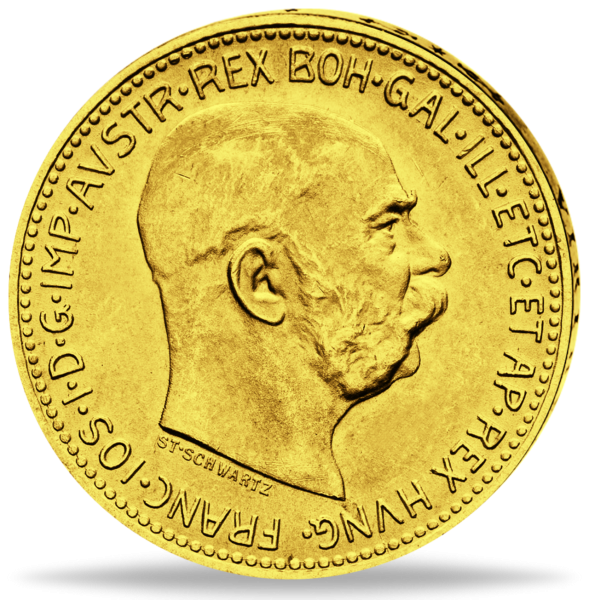 20 Kronen Nachprägung Franz Joseph - Münze Vorderseite
