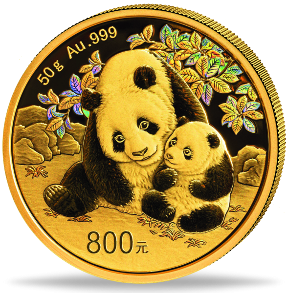 China, 800 Yuan 2024, China Panda 50 g Gold, PP - Münze Vorderseite