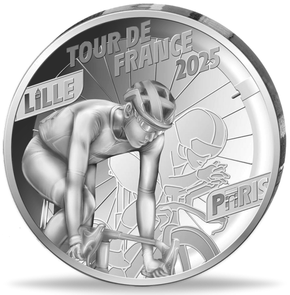 10 Euro Tour de France AG Start - Stop - Münze Vorderseite