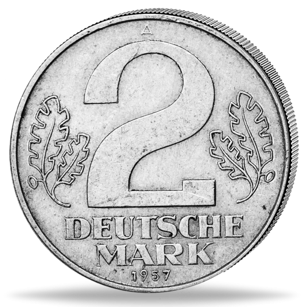 2 Mark 1957 - Vorderseite Münze