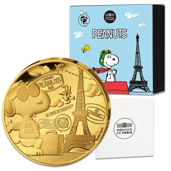 Euro 1/4 Unze Gold Snoopy in Paris - Münze mit Präsentationsbox