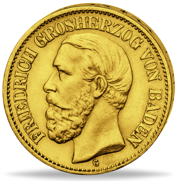 10 Mk Baden Friedrich I - Münze Vorderseite